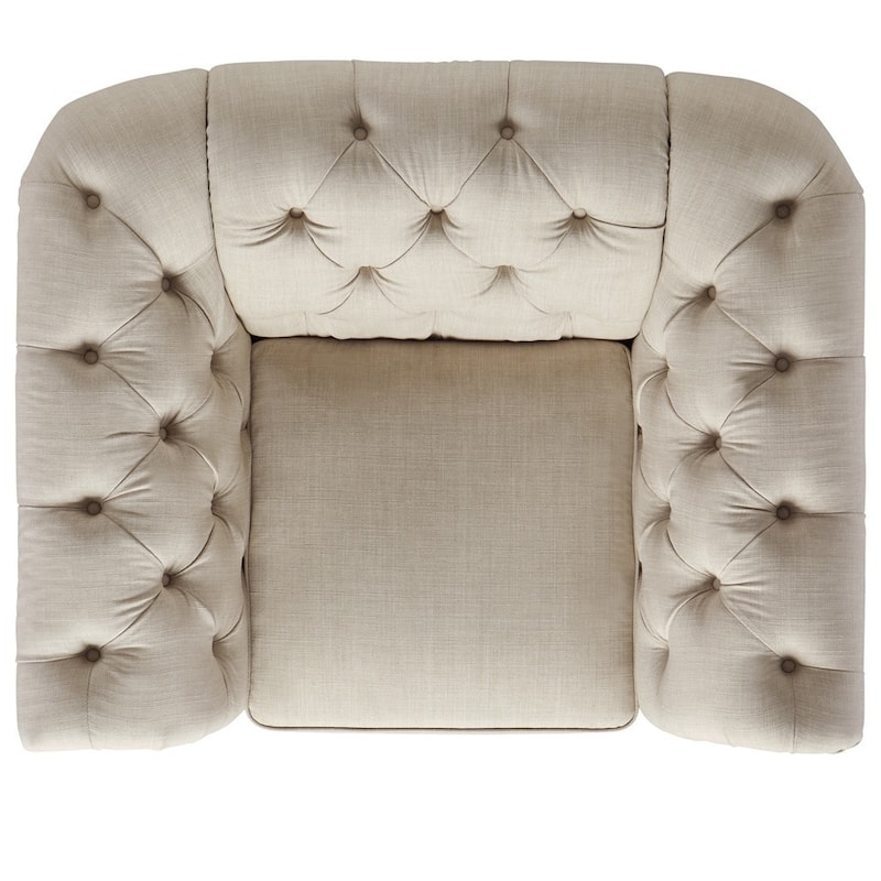 Knightsbridge Tufted Scroll Arm Chesterfield Chair by iNSPIRE Q Artisan