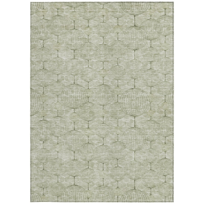 HomeRoots Geometric Transitional Rectangle Outdoor Rug