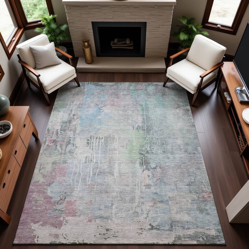 Premium Washable Super Soft Abstract Watercolor Mayfield Rug