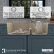 preview thumbnail 53 of 60, Karran 33" Top Mount Large/Small Bowl Quartz Kitchen Sink Kit - 33" x 22" x 9"