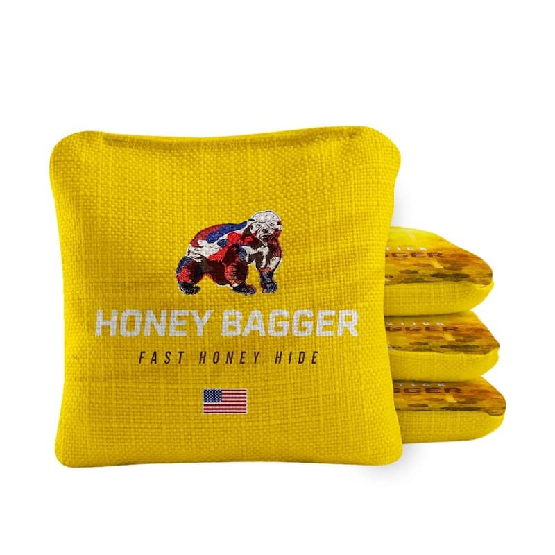 Honey Bagger Yellow Dual Sided Cornhole Bags