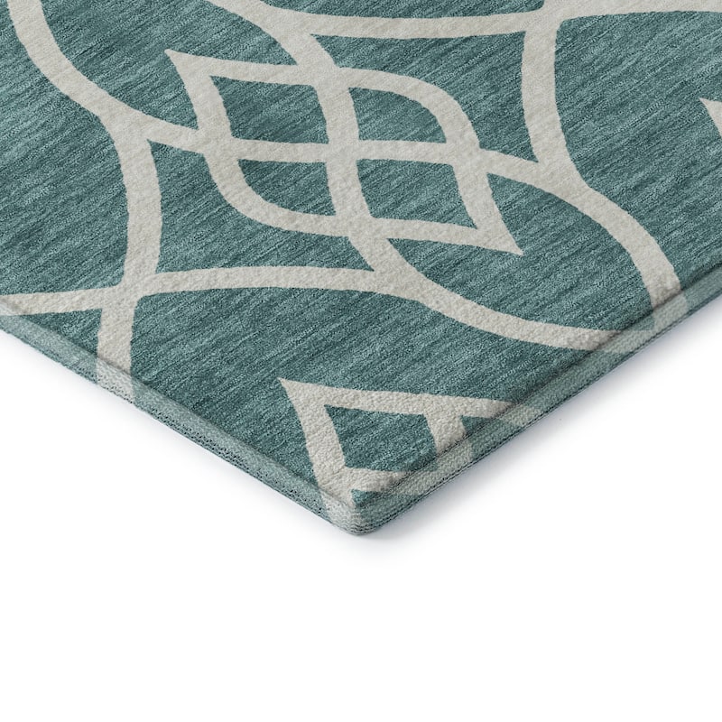 Premium Washable Super Soft Transitional Scroll Mayfield Rug