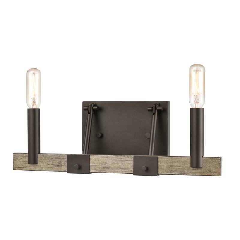 Transitions 14-inch Wide 2-Light Vanity Light in Oil Rubbed Bronze