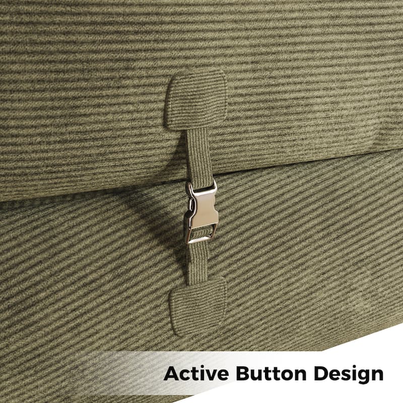 Foldable Corduroy Sleeper Sofa Bed