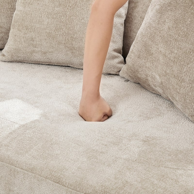 55.1" W Accent Barrel Chair,Modern Oversized Sofa Chair with 5 Pillows