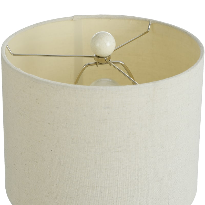 Cameron - Ceramic Table Lamp with Beige Hardback Linen Shade