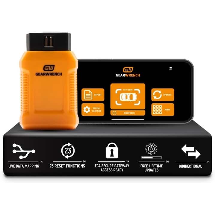 Gearwrench GWSMARTBT Professional Bi-Directional Diagnostic Scan Tool - Orange