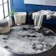 SAFAVIEH Adirondack Cordelia Abstract Glam Rug - 4' Round - Grey/Black