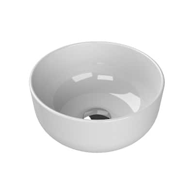 Nameeks CeraStyle 077600-U-No Hole Aqua 13" Circular Ceramic Vessel