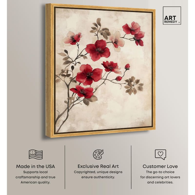 Cherry Bloom Canvas by Art Remedy