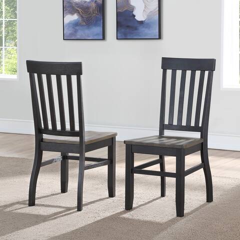 Ralston Two-Tone Ebony and Driftwood Dining Chair by Greyson Living - Set of 2