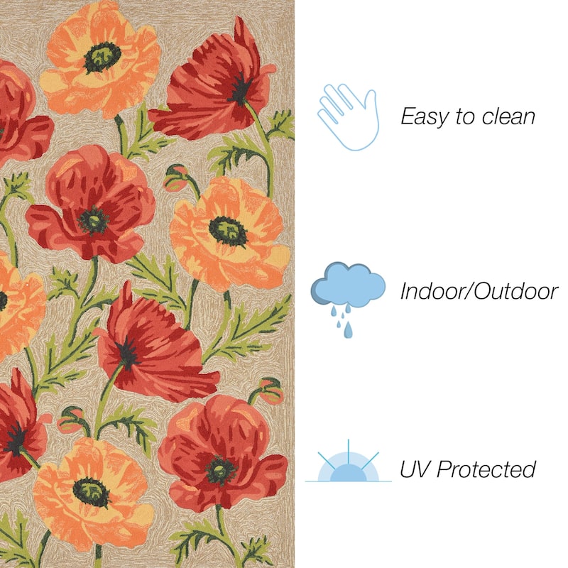 Liora Manne Ravella Icelandic Poppies Indoor/Outdoor Rug