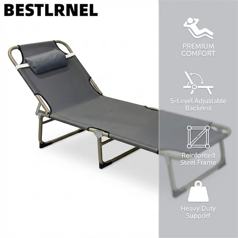 BESTLRNEL Outdoor Chaise Lounge