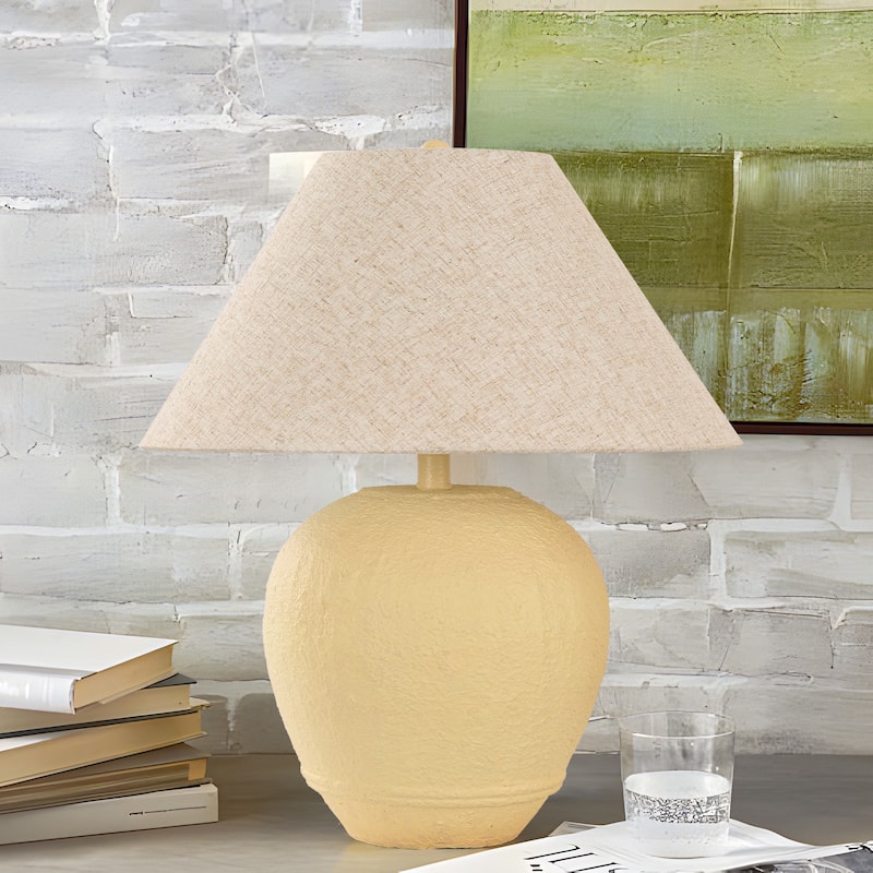 Ceramic Table Lamp with Linen Shade