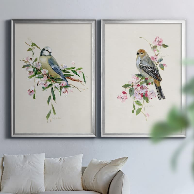 Spring Song Blue Bird Premium Framed Print - Ready to Hang - Multi-Color