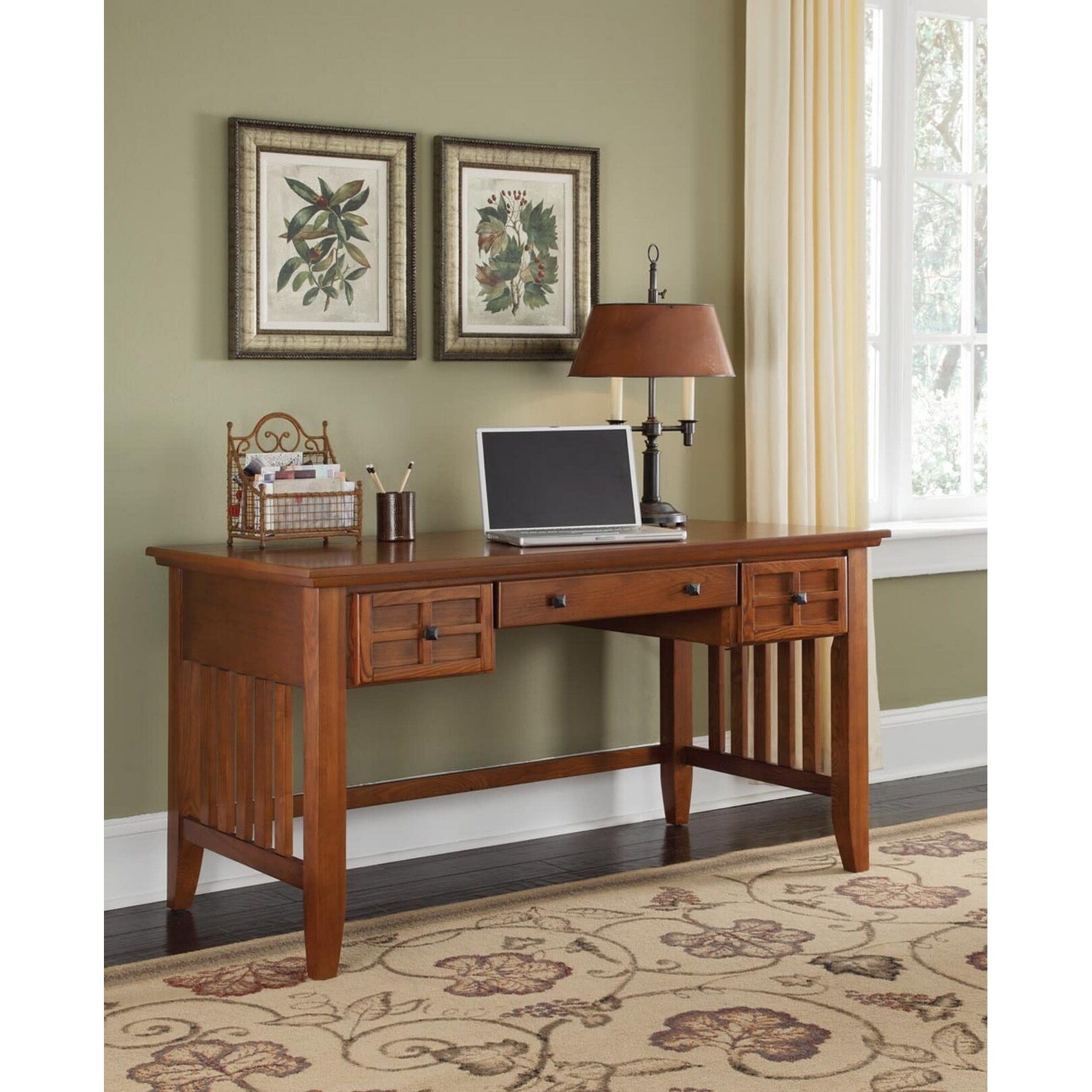 Mission style desk with hutch discount