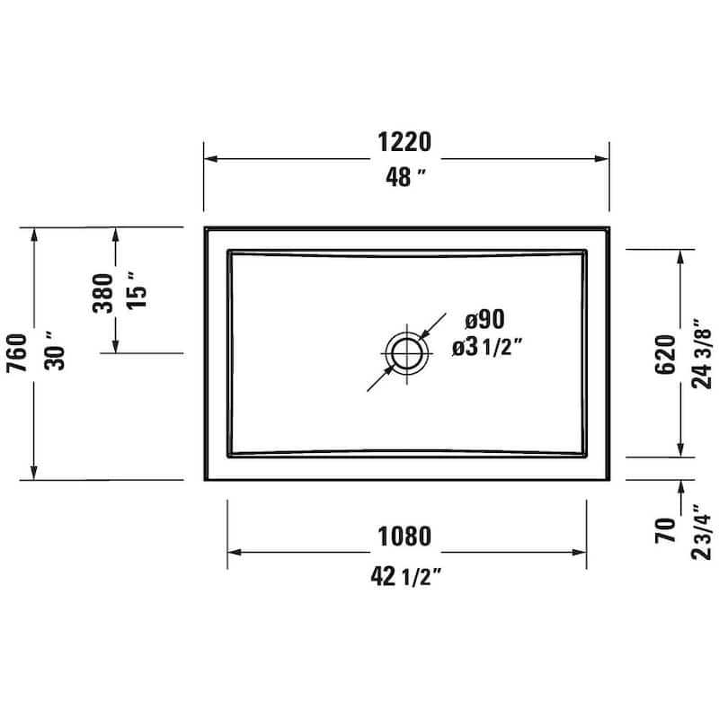 Duravit Architec Shower tray with panel