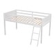 preview thumbnail 15 of 30, Twin Size Wood Loft Bed with Flexible Ladder Placement, Guardrails, and Slide - Gray, Space-Saving Design for Play and Rest