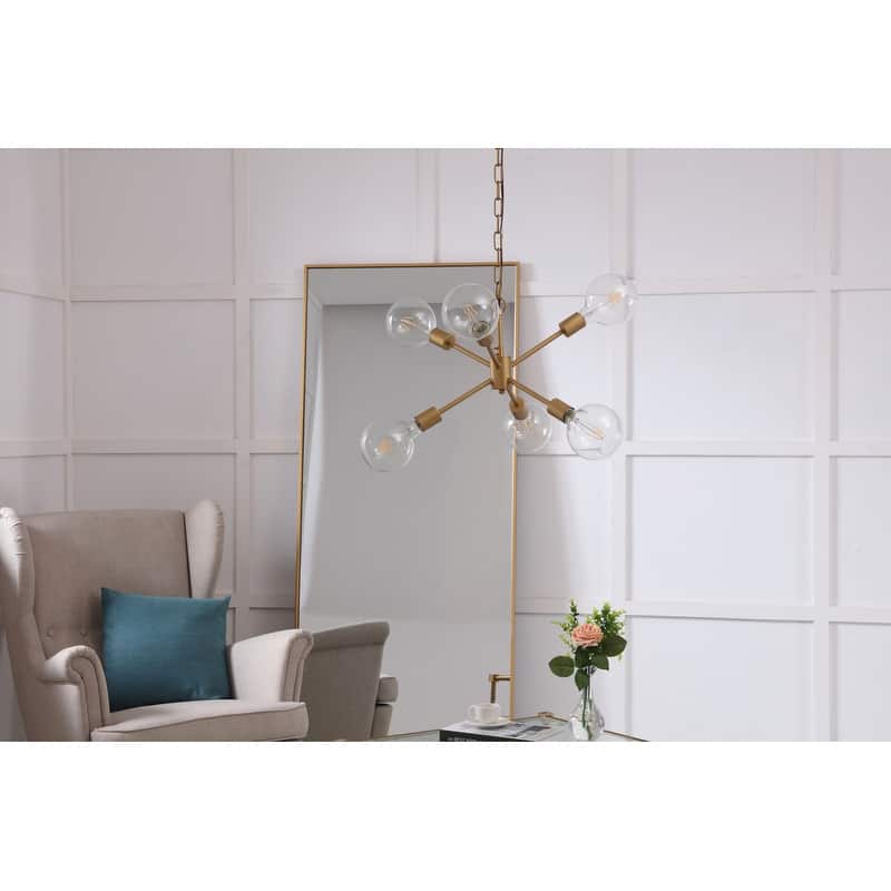 Maya 16-Inch Clear 6-Light Pendant