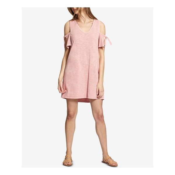 womens pink shift dress