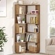 preview thumbnail 23 of 46, 6-Tier Corner Bookshelf, 64.9 Inch Industrial Bookcase with Baffles