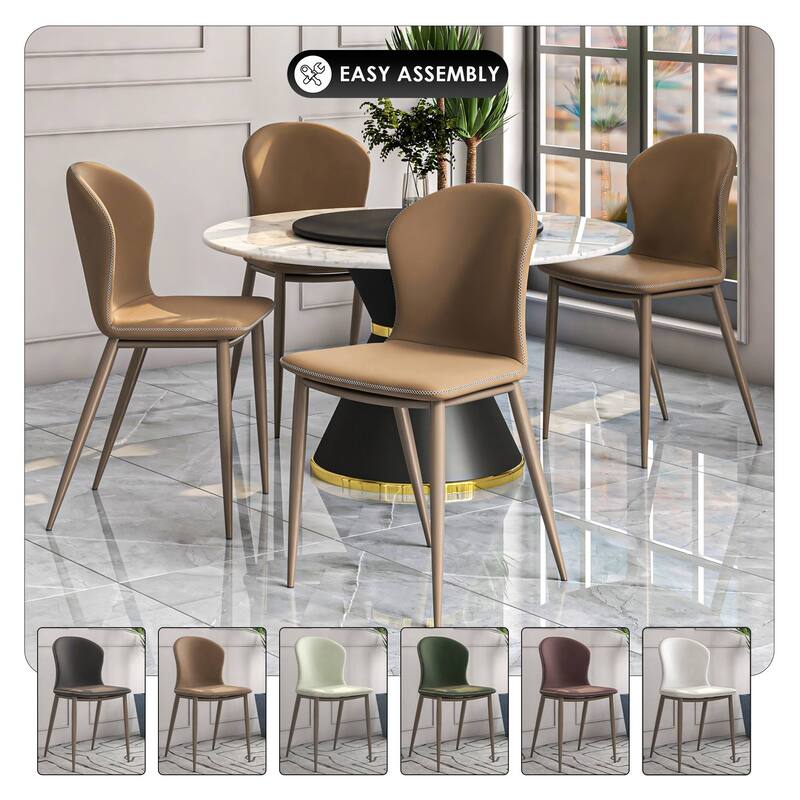 Mosaic Modern Upholstered in Fabric Dining Chair With Metal Legs Set of 4