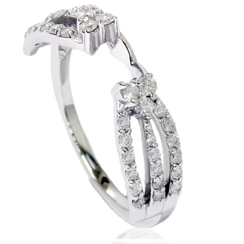 1/2ct Diamond Guard Wrap Ring White Gold