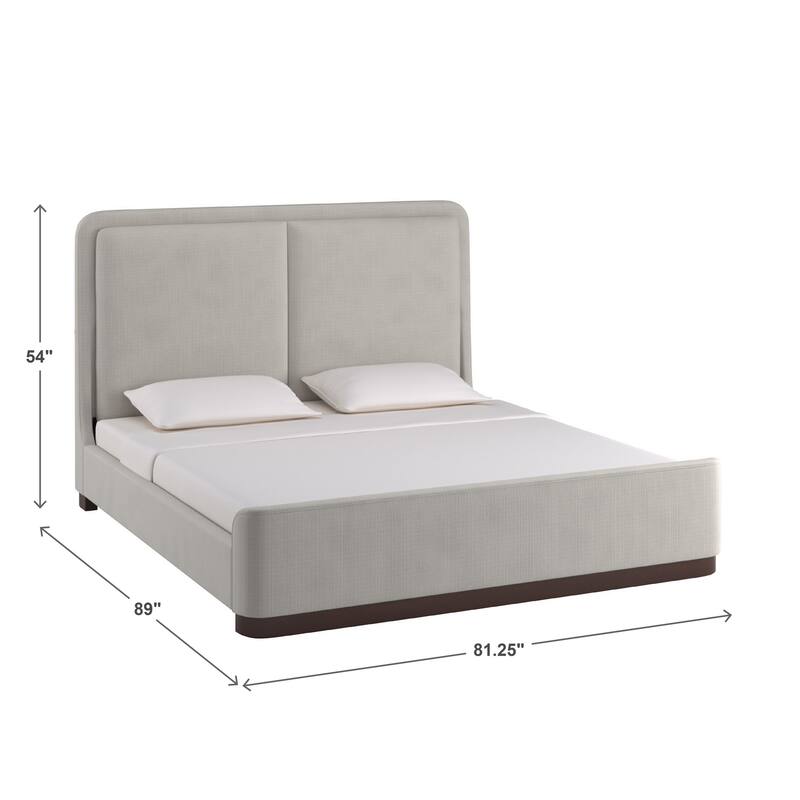 Noe Fabric Upholstered LED Platform Bed by iNSPIRE Q Modern
