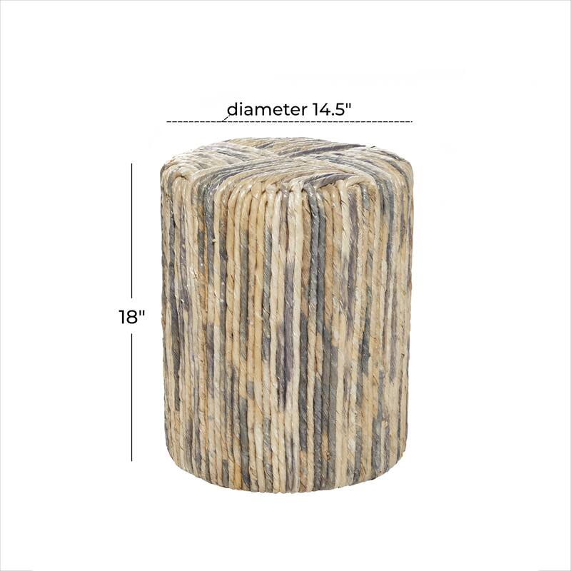 Banana Leaf Woven Accent Table - Multi Colored - Roche River Decor