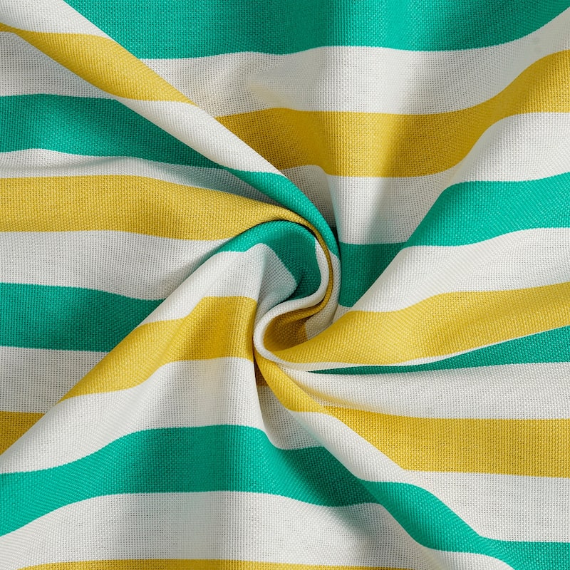 Exclusive Fabrics Villanova Striped Grommet Waterproof Light Filtering Outdoor and Indoor Curtains (1 Panel)