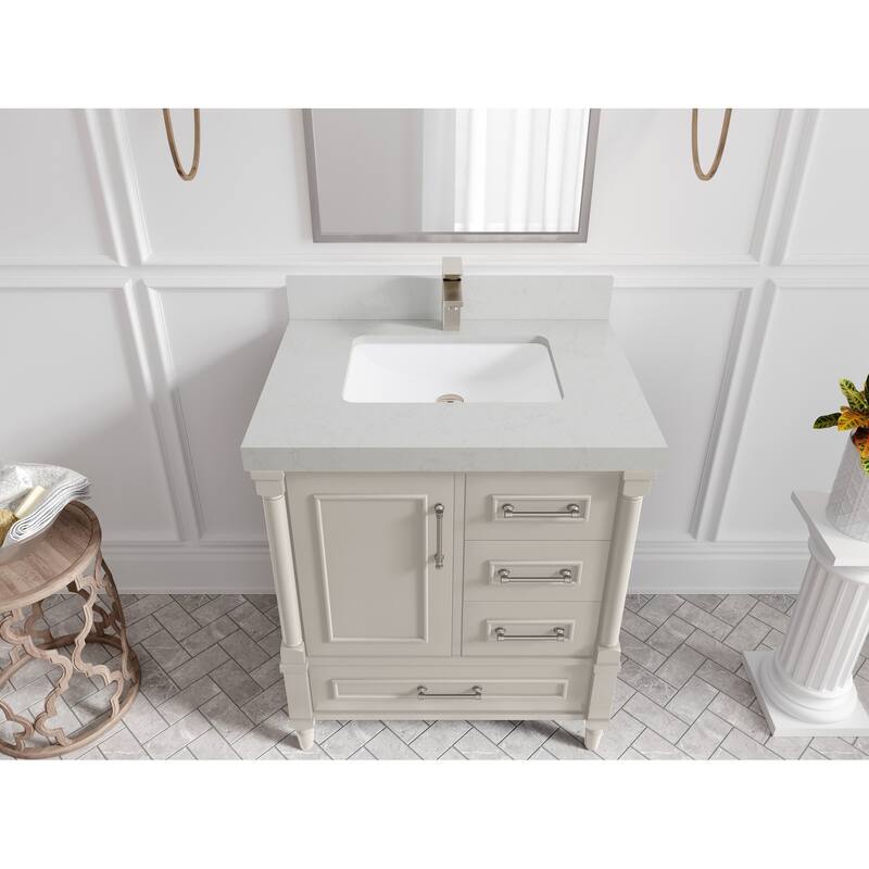 Willow Collections 30 in. W x 22 in. D Aberdeen Single Sink Bathroom Vanity with Countertop