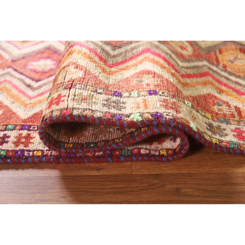 All-Over Shiraz Persian Vintage Area Rug Handmade Wool Carpet - 4'6"x 6'4"