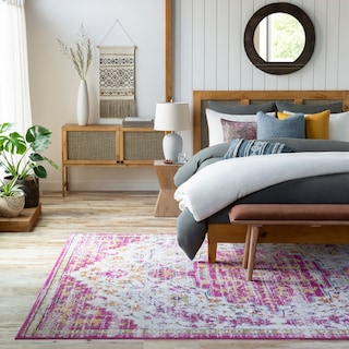 Livabliss Zimmer Distressed Boho Medallion Area Rug