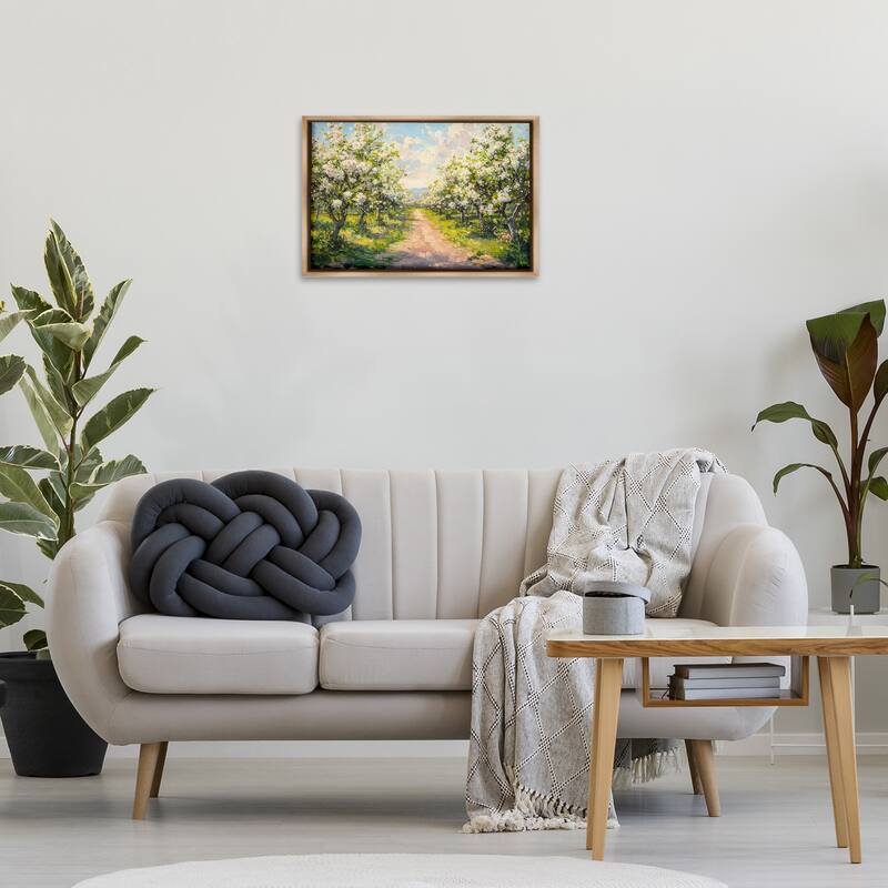 Stupell Path Through Flowering Trees Framed Floater Canvas Wall Art Design By LSR Creative Studio