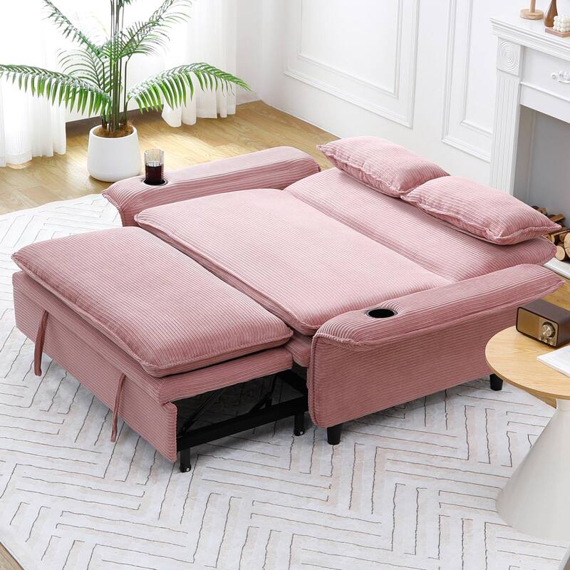 Striped Fabric Multifunctional Sofa Bed