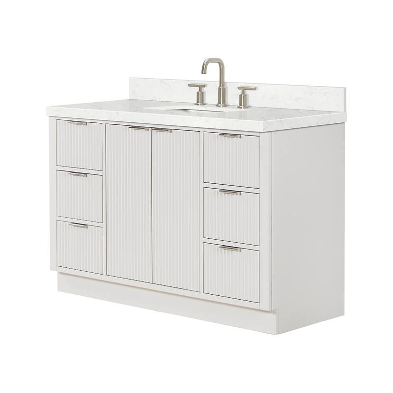 Ariel P54CQRVO Milan 54" Free Standing Single Basin Vanity Set with