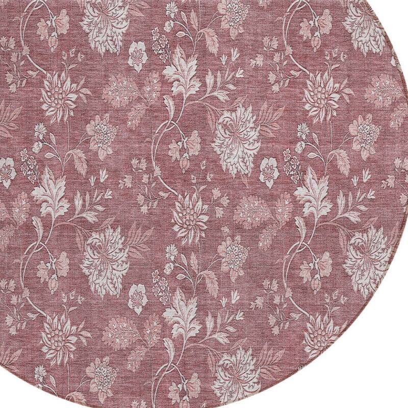HomeRoots Floral Transitional Rectangle Outdoor Rug