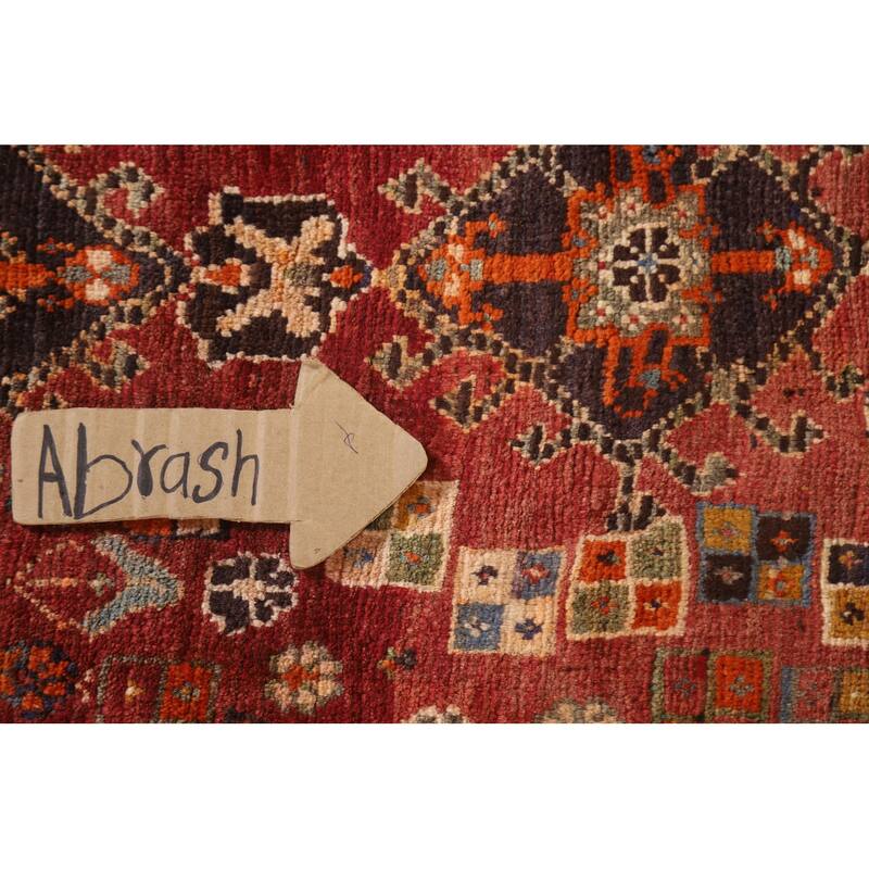 Hand Knotted Oriental 100% Wool Carpet Traditional Tribal Red Kashkoli Area Rug - 8' 2'' X 5' 4''