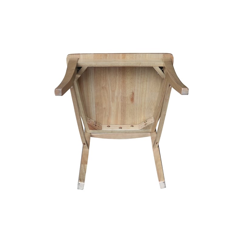 International Concepts Solid Wood Cosmo X-back Dining Chairs, Set of 2