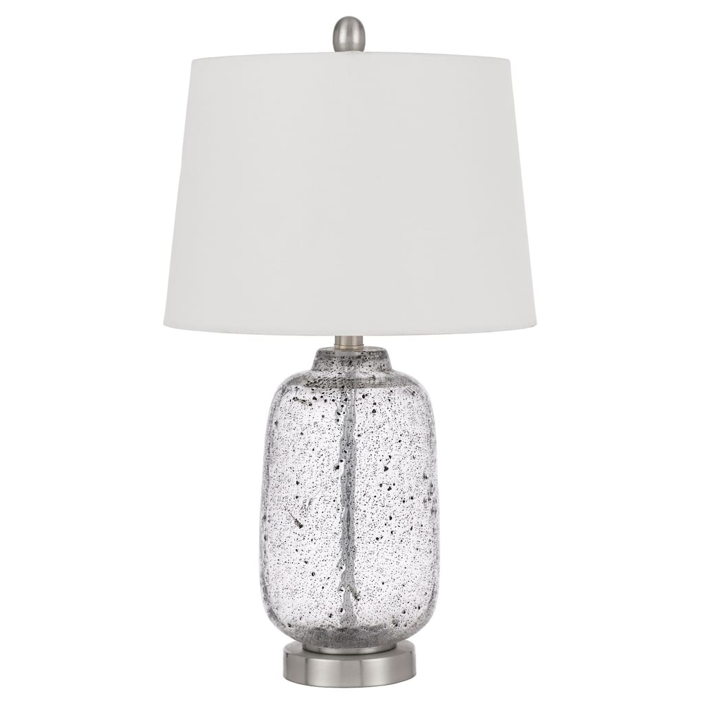 Solaro distressed glass table lamp with hardback taper drum shade - One Size