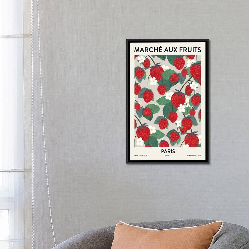 iCanvas "Fruit Market Paris" by Ana Martinez Framed
