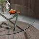preview thumbnail 8 of 7, 47.2 Inch Clear Tempered Glass Round Dining Table