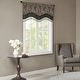 preview thumbnail 17 of 35, Madison Park Aubrey Jacquard Window Rod Pocket Valance with Beads - 50 x 18"