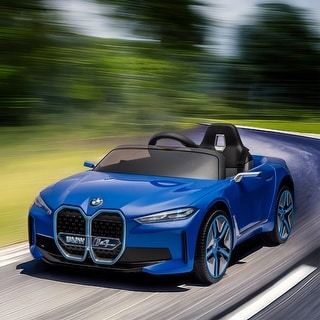 BMW I4 Licensed Kids Car: 12V, 3 Speeds, Parent Remote Control, LED Lights