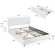 preview thumbnail 10 of 123, Javlergo Bed Frame with Storage Drawers Upholstered Platform Bed Frame with Adjustable Headboard