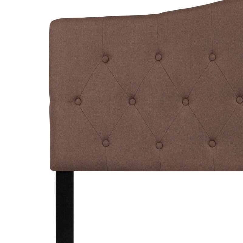 Arched Button Tufted Upholstered Headboard