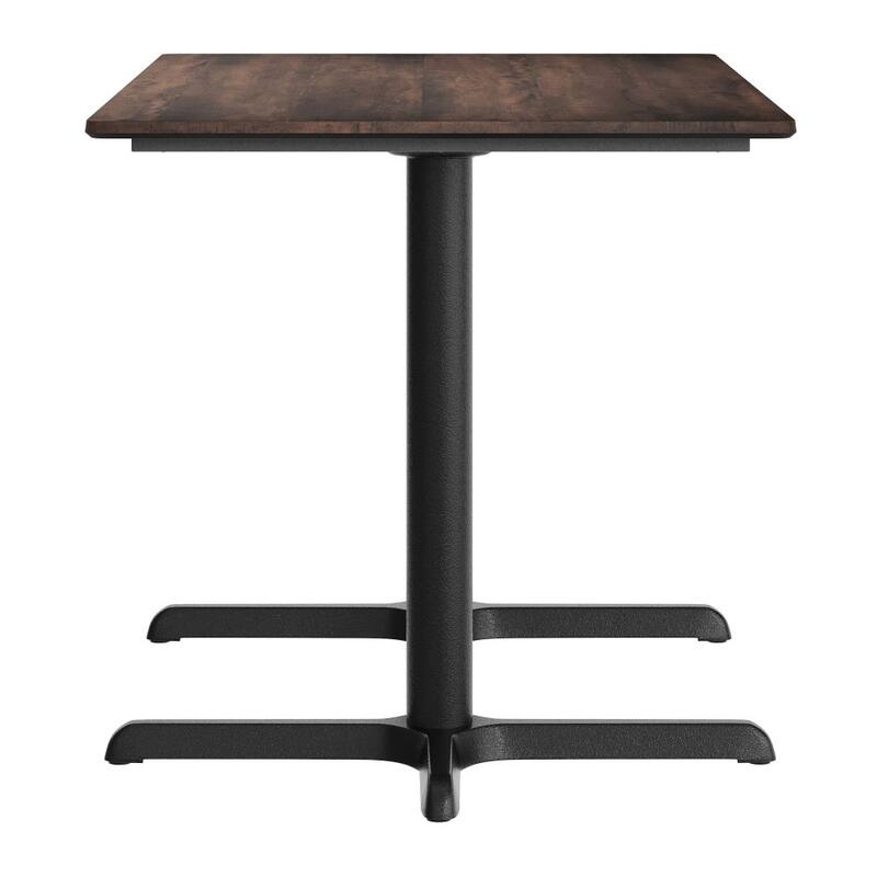 Commercial HPL Tabletop with Table Height Crisscross Base - 48"W x 30"D x 29.5"H