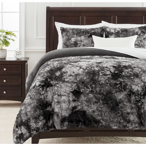 Chanasya Wolf Fuzzy Faux Fur Ultra Soft Duvet Cover Set