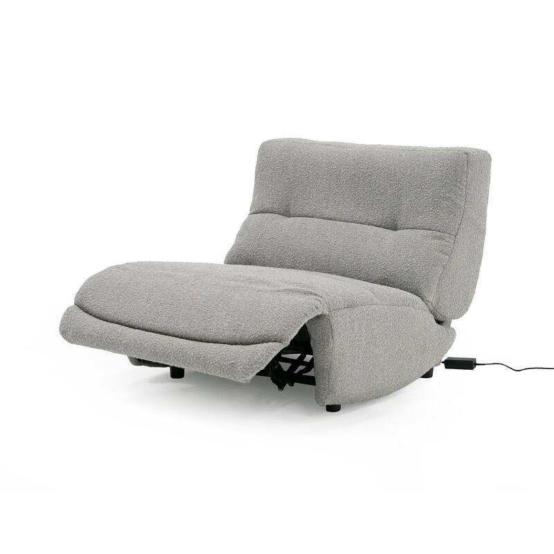 Divani Casa Basil Modern Grey Fabric Large Electric Recliner Chair