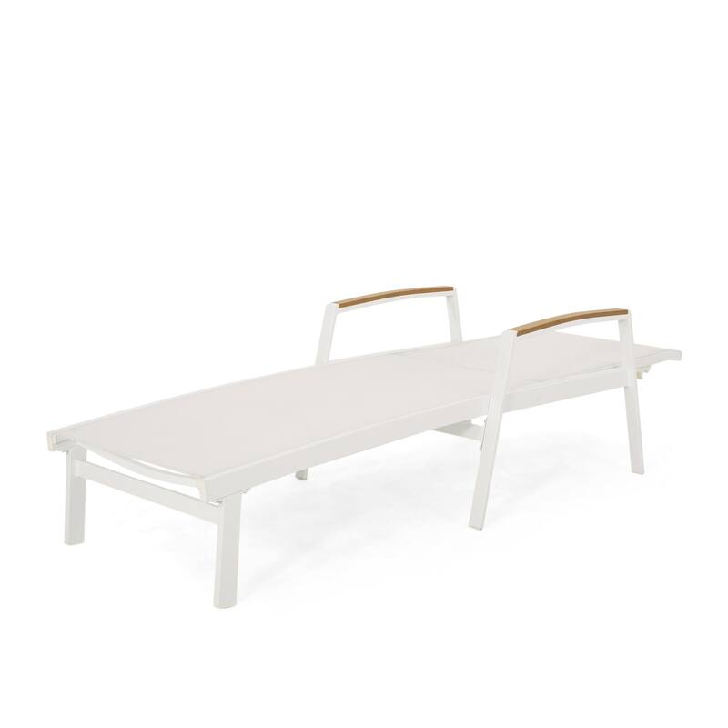 Rustic Outdoor Wicker Chaise Lounge